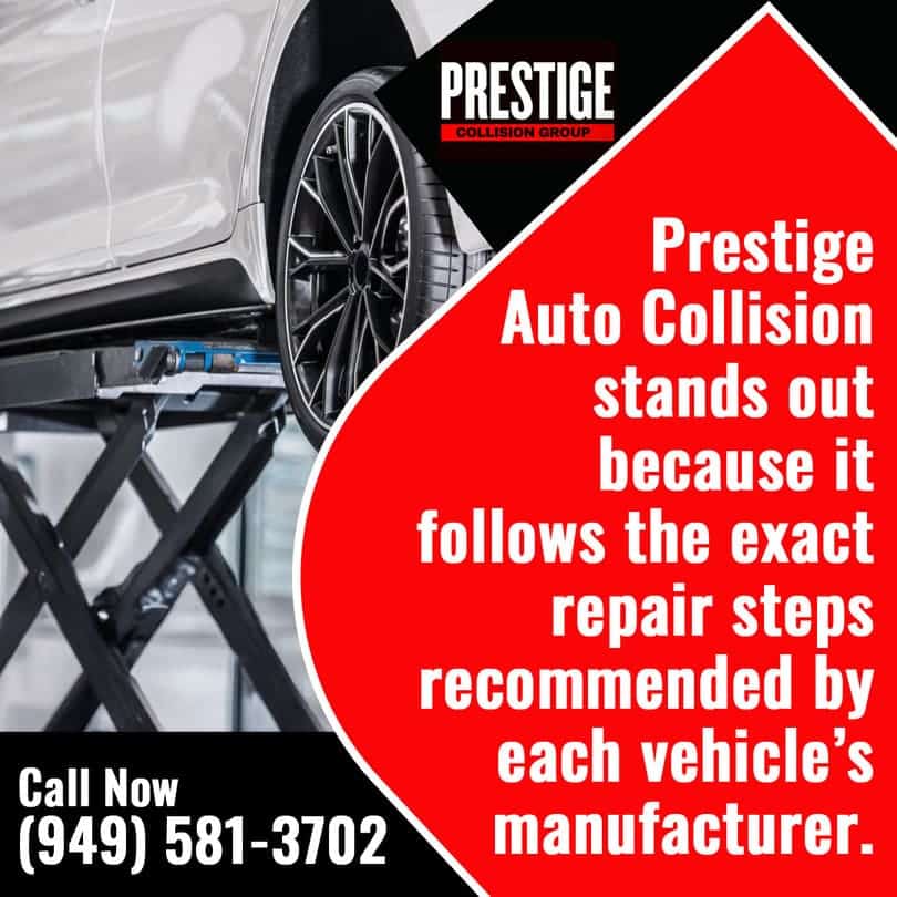 Prestige Auto Collision Following Repair Steps from manufacturer